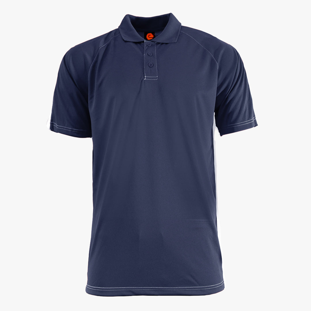 #E127 / Basic Training Men's Striped Polo with Contrast Stitching