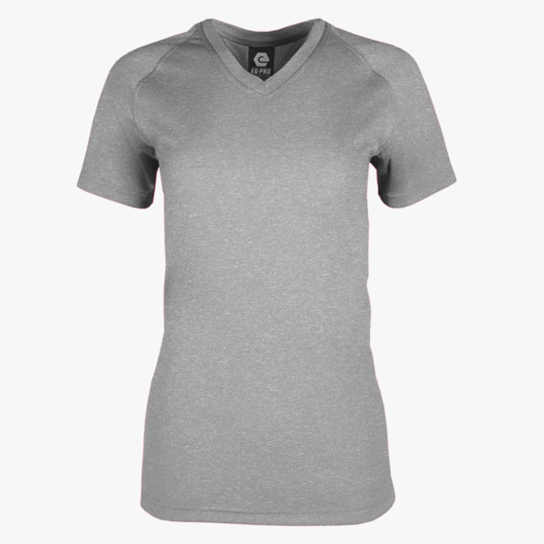 #F103 / Titanium Heather Women's V-Neck Tee