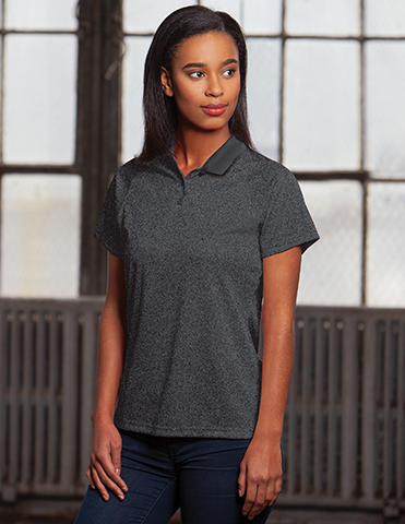 #F121 / Titanium Heather Women's Polo