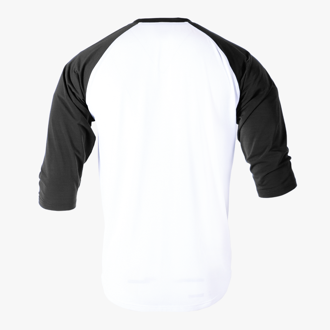 #H215 - Varsity Men's 3/4 Sleeve Baseball Tee White Body