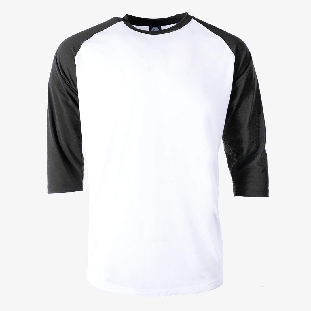 #H215 - Varsity Men's 3/4 Sleeve Baseball Tee White Body