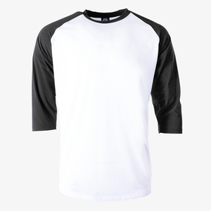 #H215 - Varsity Men's 3/4 Sleeve Baseball Tee White Body