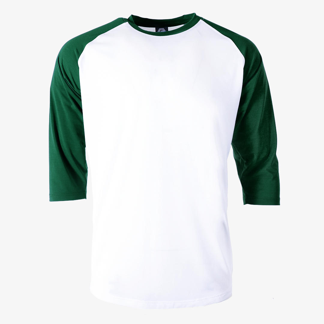 #H215 - Varsity Men's 3/4 Sleeve Baseball Tee White Body