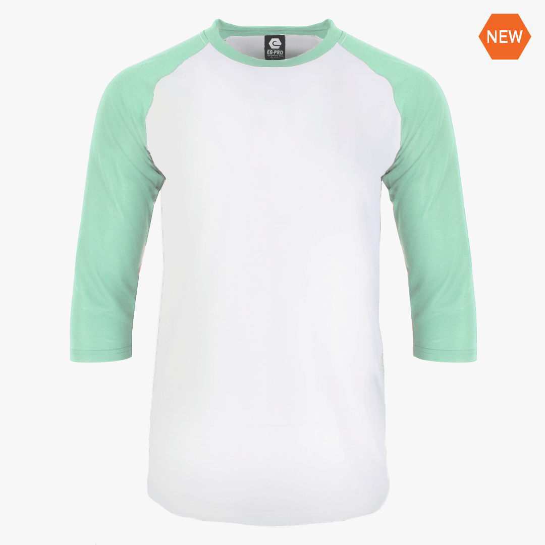 #H215 - Varsity Men's 3/4 Sleeve Baseball Tee White Body