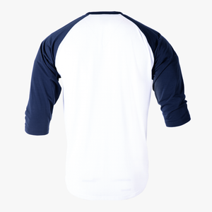 #H215 - Varsity Men's 3/4 Sleeve Baseball Tee White Body