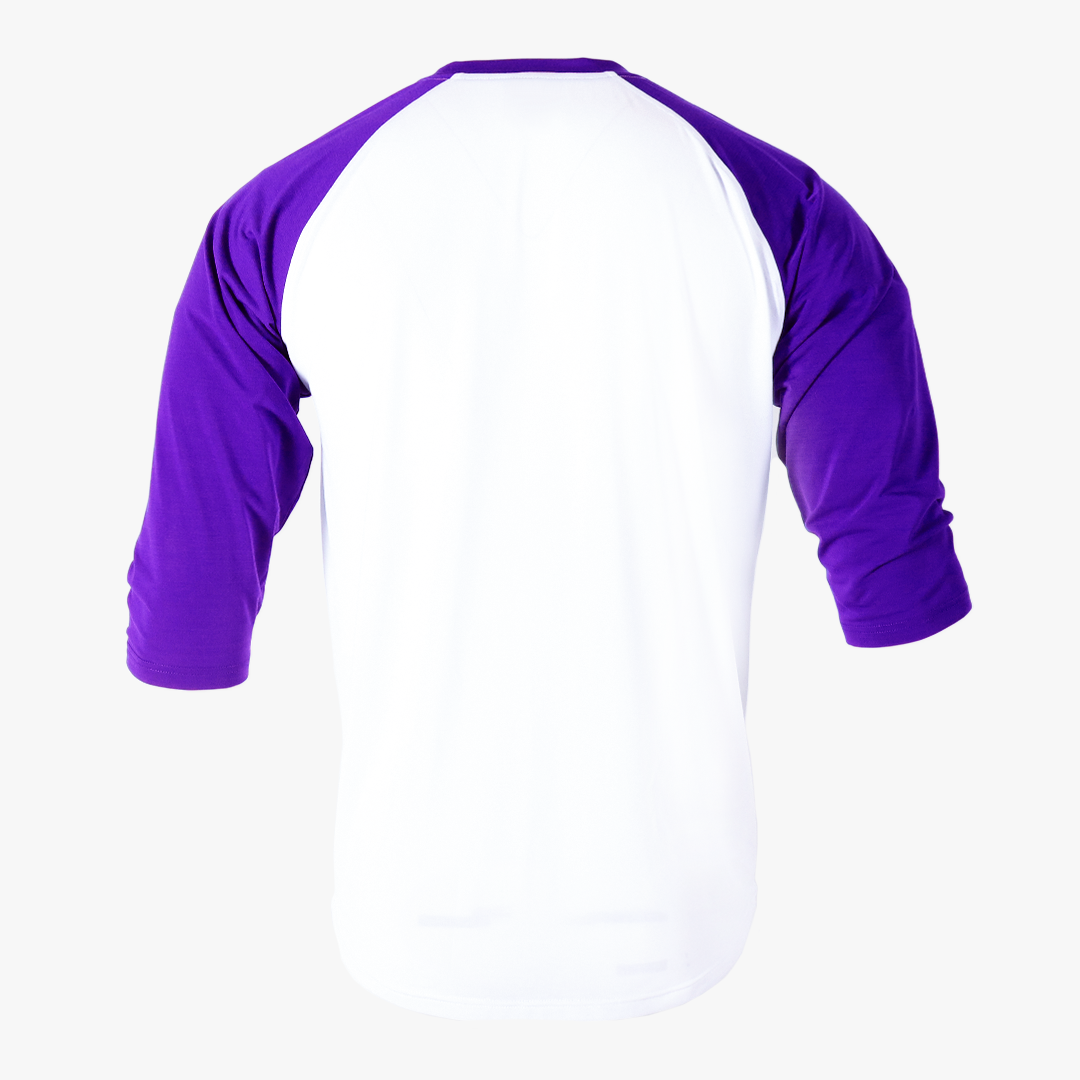 #H215 - Varsity Men's 3/4 Sleeve Baseball Tee White Body
