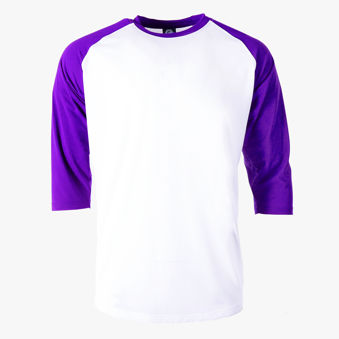 #H215 - Varsity Men's 3/4 Sleeve Baseball Tee White Body
