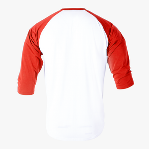 #H215 - Varsity Men's 3/4 Sleeve Baseball Tee White Body