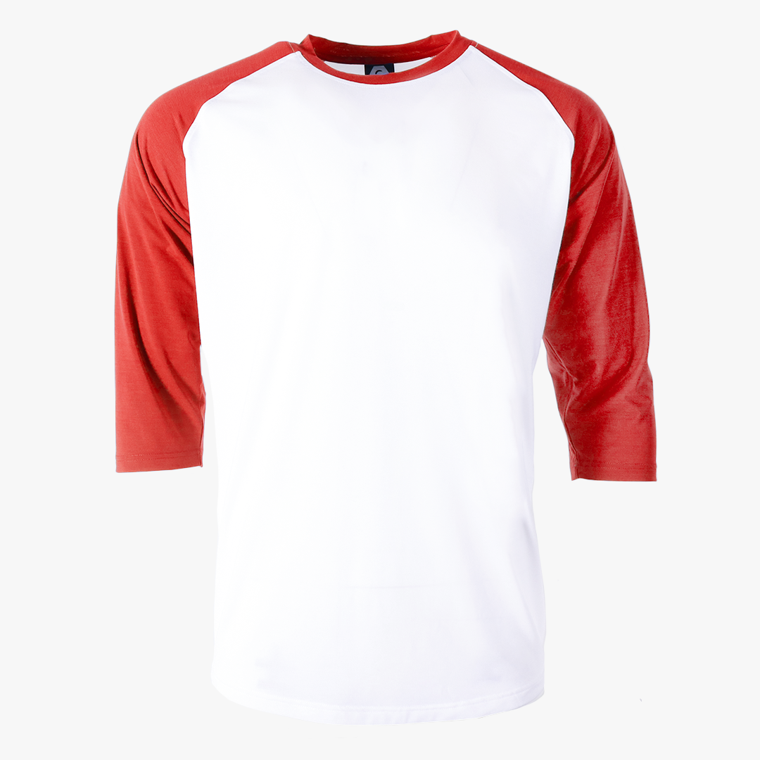 #H215 - Varsity Men's 3/4 Sleeve Baseball Tee White Body