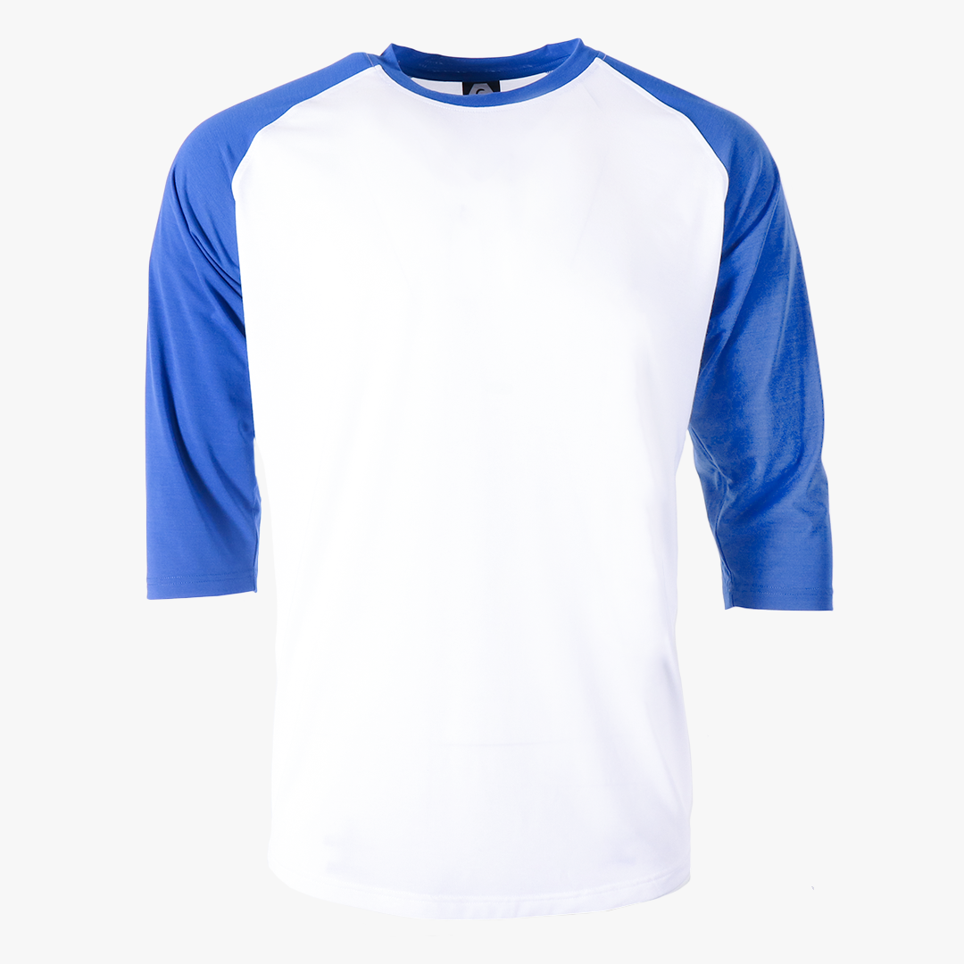 #H215 - Varsity Men's 3/4 Sleeve Baseball Tee White Body