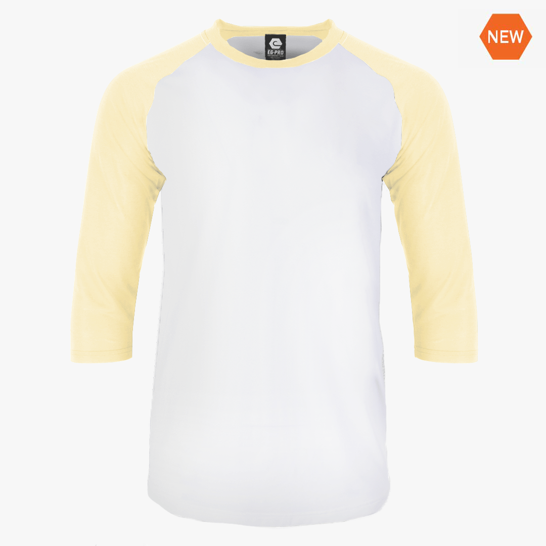 #H215 - Varsity Men's 3/4 Sleeve Baseball Tee White Body