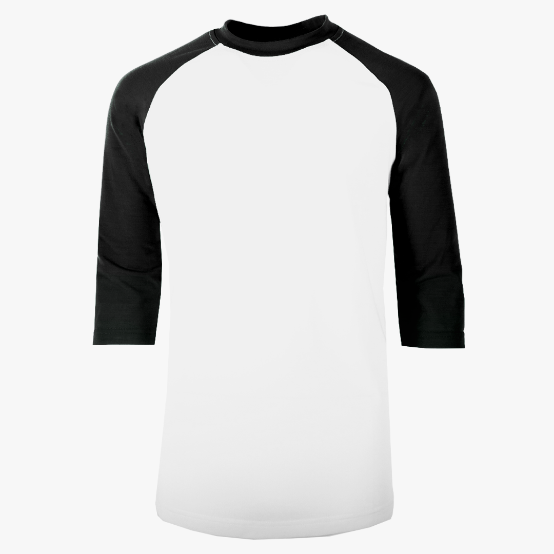 #H227Y / Varsity Youth 3/4 Sleeve Baseball Tee White Body