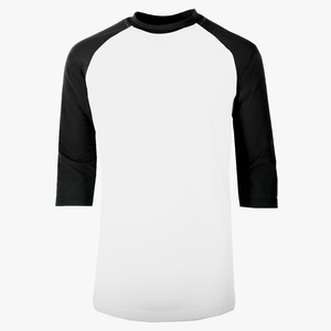 #H227Y / Varsity Youth 3/4 Sleeve Baseball Tee White Body