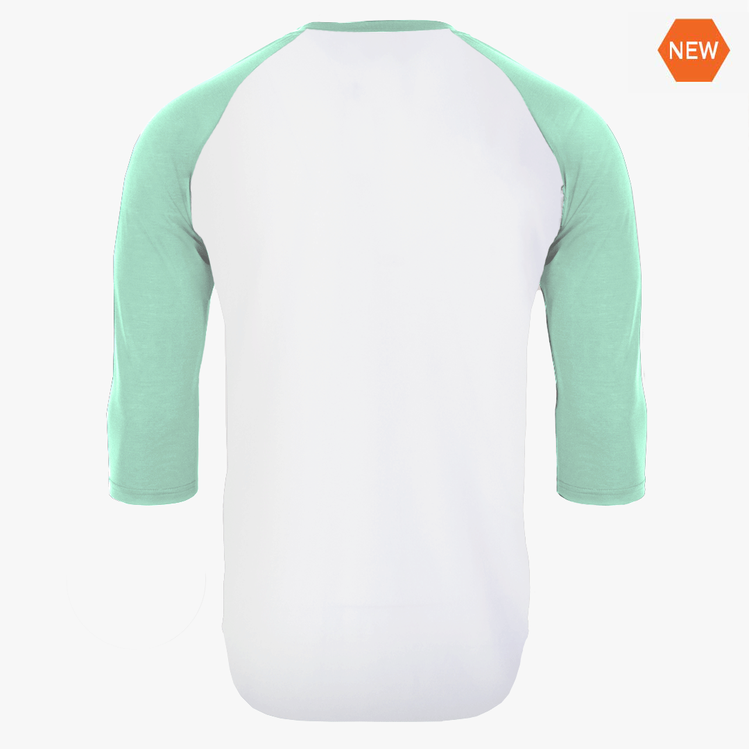 #H227Y / Varsity Youth 3/4 Sleeve Baseball Tee White Body