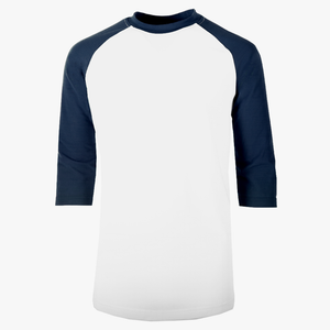 #H227Y / Varsity Youth 3/4 Sleeve Baseball Tee White Body