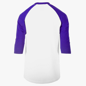 #H227Y / Varsity Youth 3/4 Sleeve Baseball Tee White Body