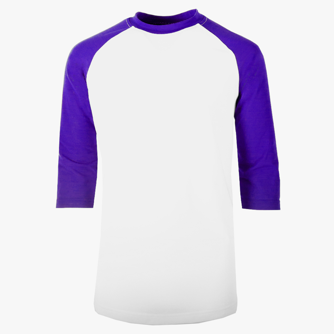 #H227Y / Varsity Youth 3/4 Sleeve Baseball Tee White Body