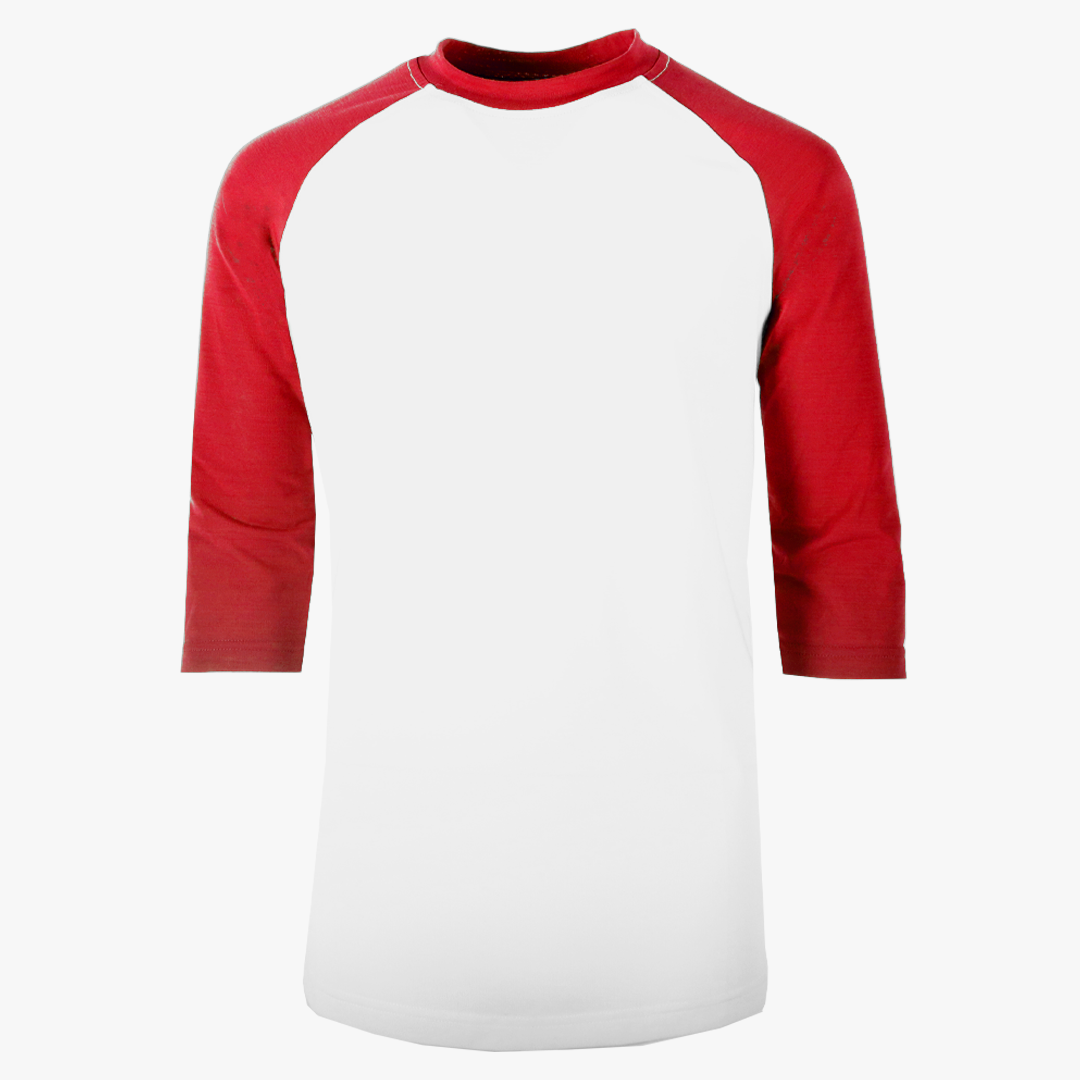 #H227Y / Varsity Youth 3/4 Sleeve Baseball Tee White Body