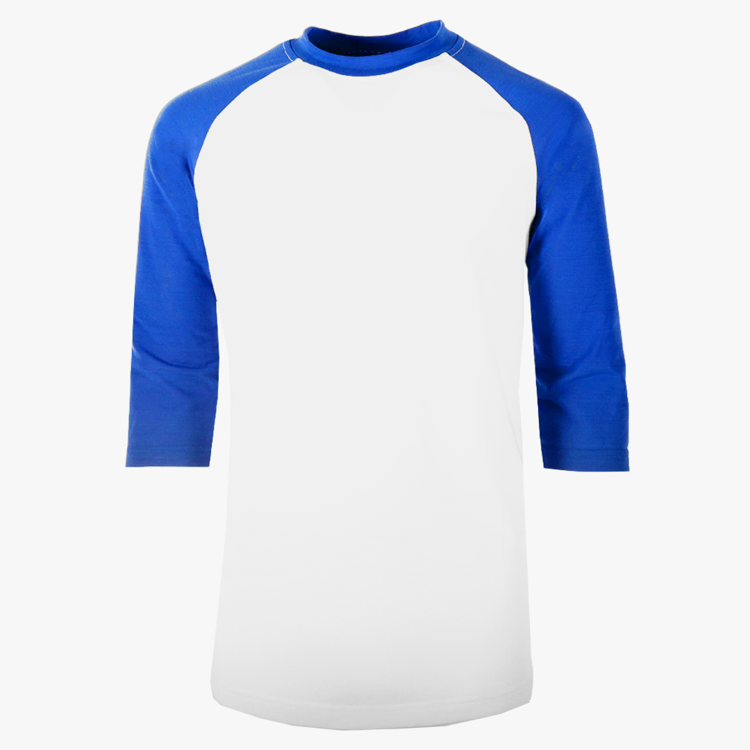 #H227Y / Varsity Youth 3/4 Sleeve Baseball Tee White Body