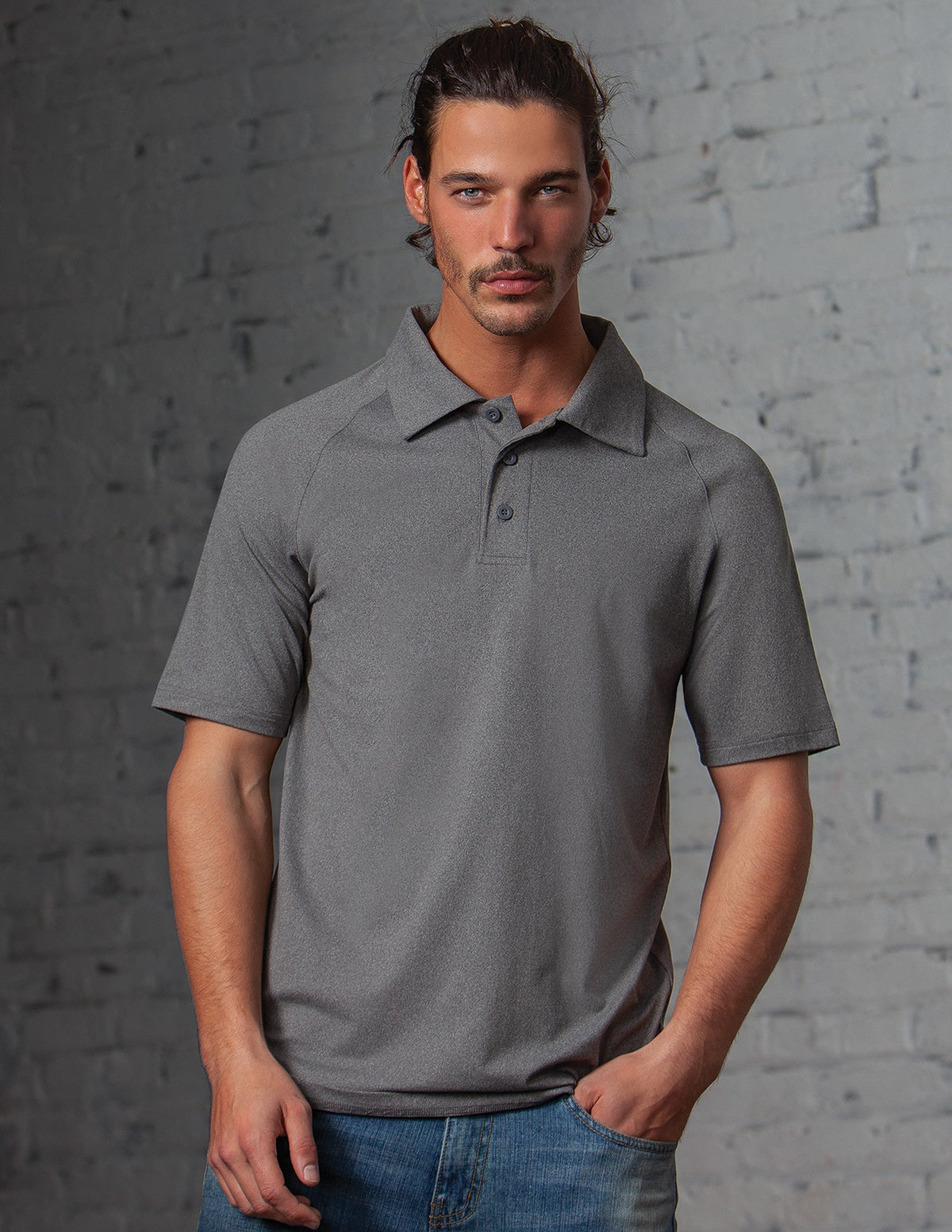 #K132 / Evo Heather Men's Polo