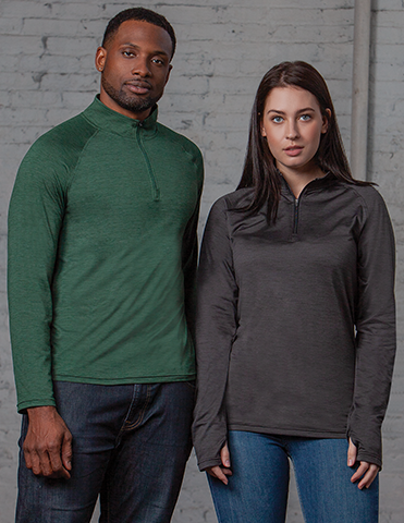 #L216 / Imperial Space Dye Women's Long Sleeve 1/4 Zip