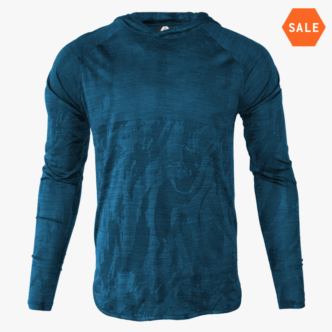 #U212 / Covert Camo LT WT Droptail LS Hoodie (Unisex)