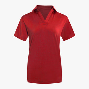 #O192 / Ultra Flex Women's Open V-Neck Polo