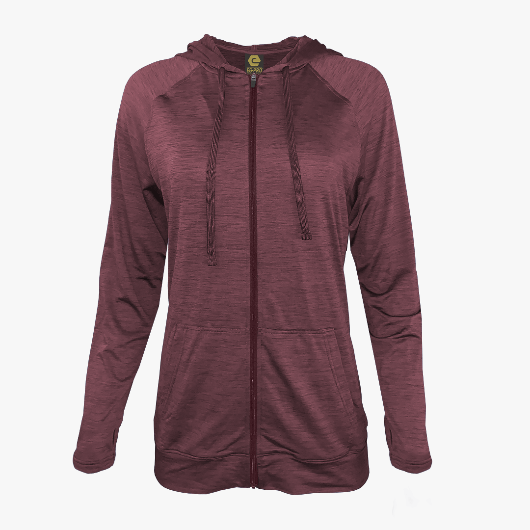 #L238 / Imperial Space Dye Women&#39;s Full Zip Hoodie